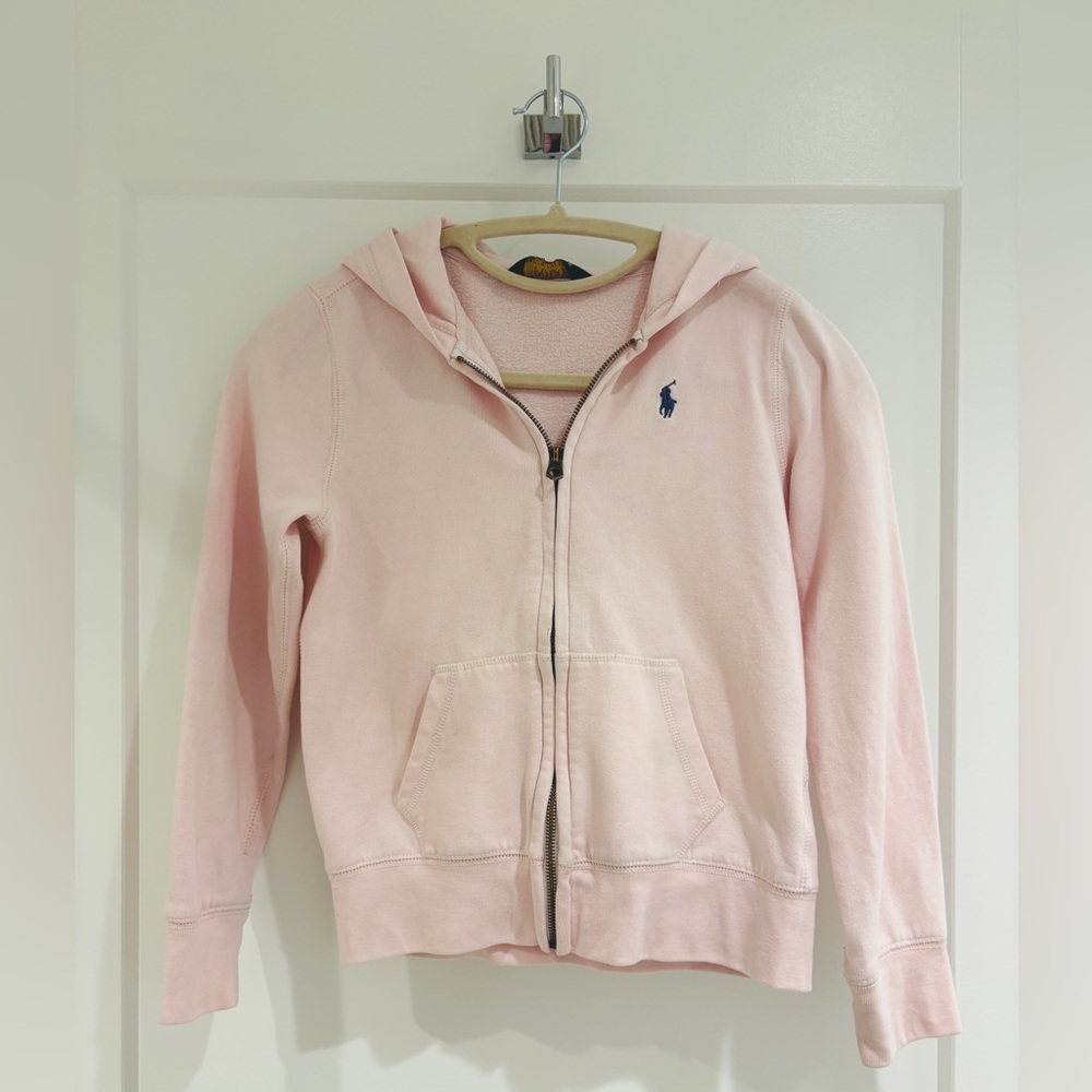 Ralph Lauren | Girl’s 14-16 Light Pink Hooded Sweater